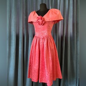 1980s PINK Prom Dress